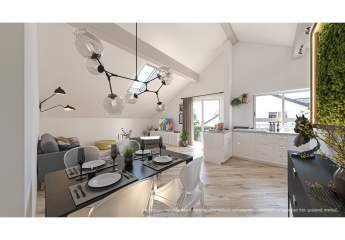 Dachgeschoss-Traumwohnung: 2 Zimmer mit Westbalkon