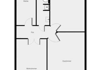 3-Zimmer-Wohnung mit kleiner Küche zu vermieten