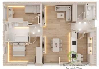 Barrierefrei & Zukunftssicher: Großzügige 4-Zimmer-EG-Wohnung mit KfW-Förderung nahe Schwäbisch Gmünd