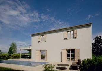 VISNJAN (Umgebung), etwa 2 km vom Zentrum entfernt, etwa 10 km vom Meer entfernt, modernes Haus im Einklang mit der traditionellen istrianischen Architektur, mit Pool