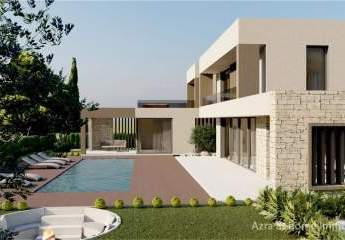 LABINCI, DVORI, Baugrundstück 860 m2, mit Baugenehmigung für ein Haus von 300 m2 + 363 m2 Ackerland