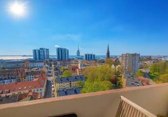 Helle 2-Zimmer-Wohnung mit Panorama über Bremerhaven mit Blick bis zum Wasser
