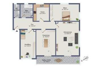 4-Zimmer Eigentumswohnung - Raum für Leben, Familie und Homeoffice