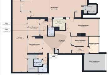 Dillingen-Mitte: Große Praxis mit 6 Behandlungsräumen, behindertengerecht im 4. OG, Parken am Haus