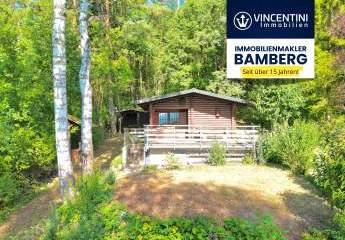 Herrlicher Ausblick in Dörfleins – Freizeitgrundstück mit massiver Blockhütte