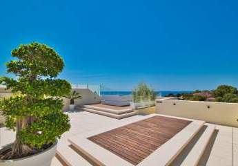 Luxus Penthouse mit 200 qm Meerblick-Dachterrasse in Bendinat