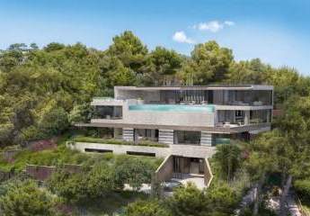 Exklusives Baugrundstück mit genehmigtem Villenprojekt und Panoramameerblick in Son Vida