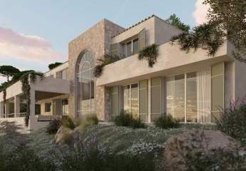 Exklusives Baugrundstück mit genehmigtem Villenprojekt in Toplage von Santa Ponsa