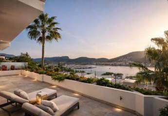 Premiumlage Port d’Andratx: Terrassenwohnung mit spektakulärem Meerblick und Entwicklungspotenzial