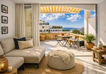 Stilvoll renovierte Designerwohnung mit Südwest-Terrasse und Blick auf das Mittelmeer