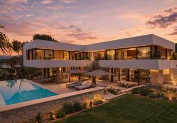 Eine der außergewöhnlichsten Neubauvillen in Nova Santa Ponsa, kompromisslos in Architektur und Lage