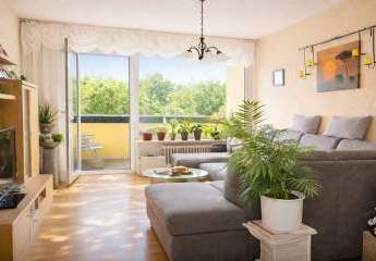 3-Zimmer-Wohnung mit Südwest-Balkon, Aufzug & freiem Blick ins Grüne – ruhige Lage