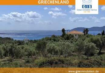 +++ GRIECHENLAND - PELOPONNES: Top Baugrundstück, 240 Meter Luftlinie zum Meer bei Finikounda +++