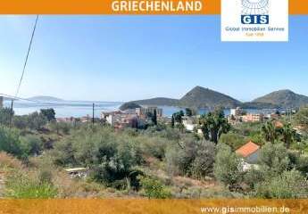 +++ GRIECHENLAND - OST-PELOPONNES: Reizendes Baugrundstück mit Meerblick nähe Nafplio +++