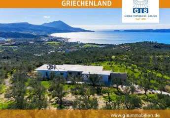 +++ GRIECHENLAND – SÜDWEST-PELOPONNES – GROSSZÜGIGE  VILLA: Spektakulär in bester Lage gelegen und Top augestattet +++