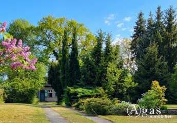Exklusive Toplage: ca. 1.220m² großes Grundstück mit Bungalow, Garage & Werkstatt–provisionsfrei!
