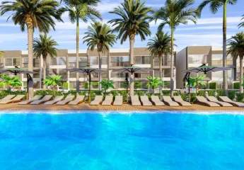 Poolblick 2-Schlafzimmer-Duplex-Wohnung zum Verkauf in Nordzypern Iskele