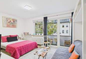 Single-Wohnung in Berlin Wilmersdorf mit Balkon und Aufzug, vollmöbliert