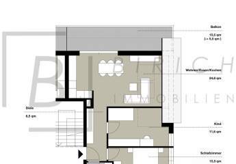 Moderne 3-Zimmer-Dachgeschosswohnung mit Balkon und Doppelparker in Schelklingen